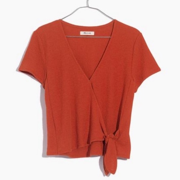 Madewell Tops - Madewell Texture & Thread Wrap-Tie Top